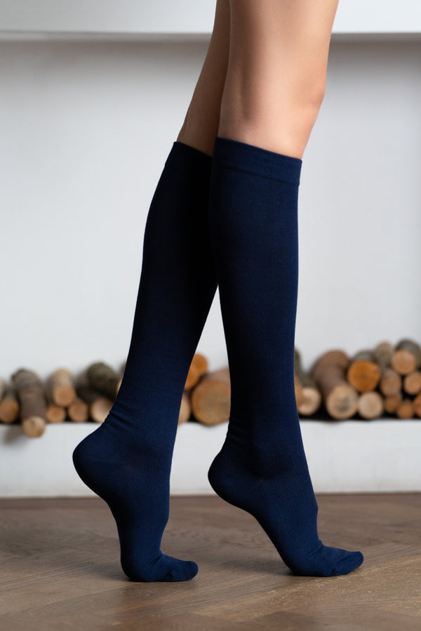 Luxury Compression Socks - Navy Blue